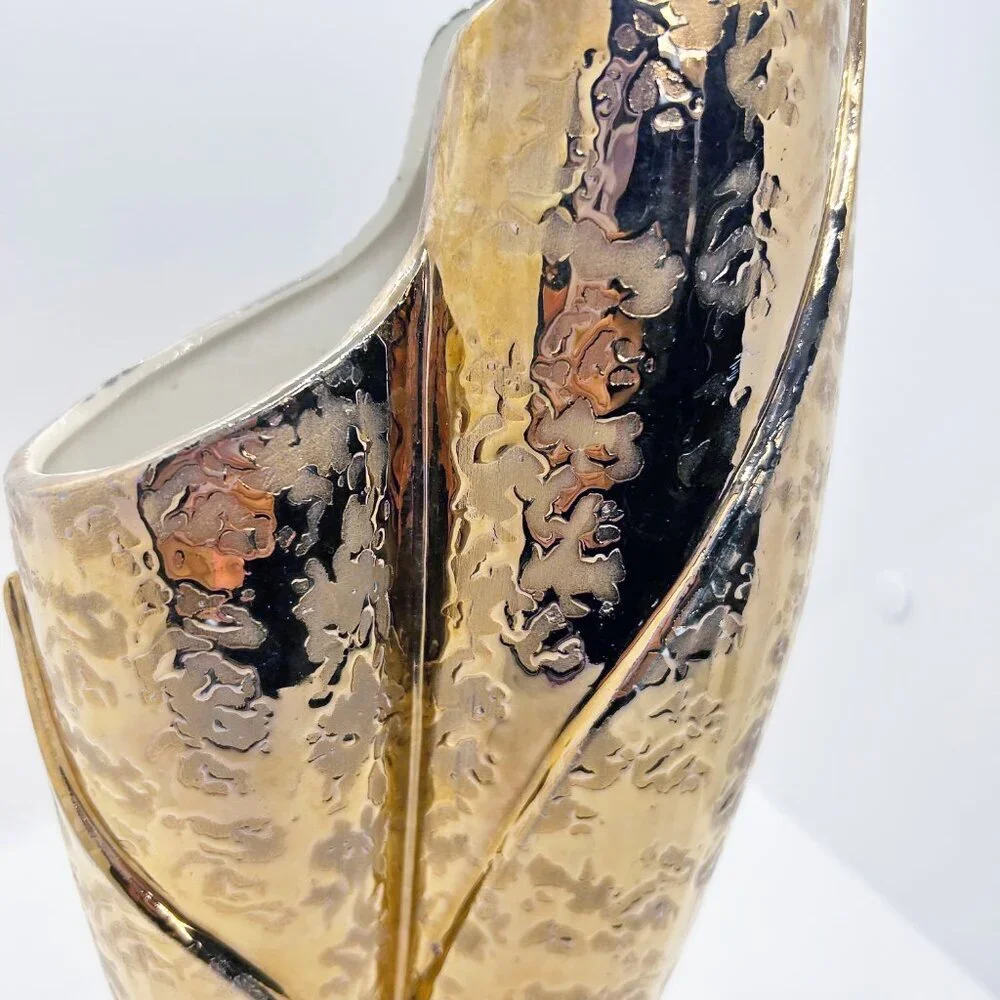 Vintage Savoy Weeping Gold Vase, 24k Gold coating - Picture 9 of 11